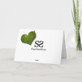 Het hart-gevormde Gazon bloeit Vlinder Kaart (Achterkant)