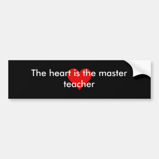 Het hart is de leraar-bumper-sticker bumpersticker