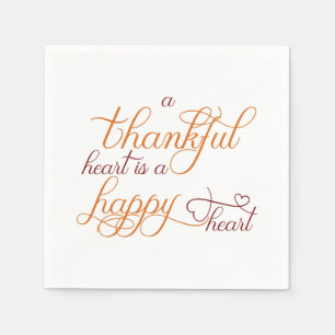 het hart is een gelukkig hart - Thanksgiving Servetten