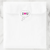Het hart ronde sticker (Tas)