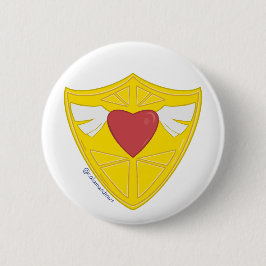 Het Hart Schild Ronde Button 5,7 Cm