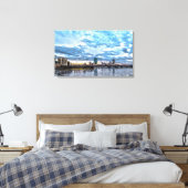 Het hart van Boston Canvas Print (Insitu (Slaapkamer))