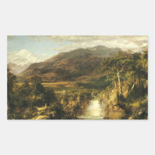 Het hart van de Andes door Frederic Edwin Church Rechthoekige Sticker
