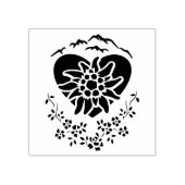 Het hart van de bergen - Hout Art Stamp Rubberstempel (Afrduk)