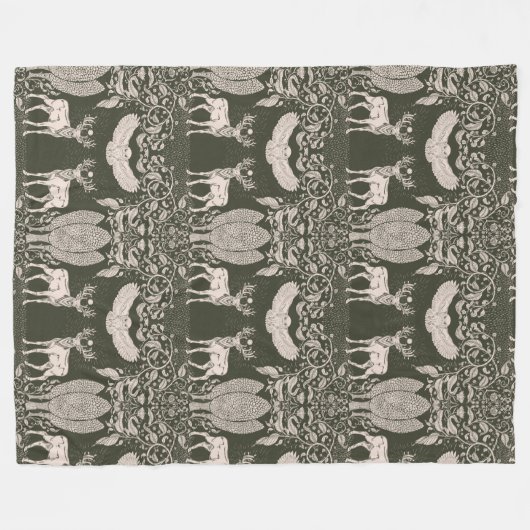 Het hart van de Forest Fleece Blanket (Voorkant (Horizontaal))