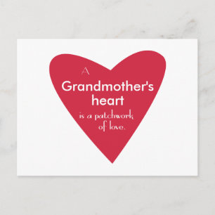 Het hart van de grootmoeder briefkaart