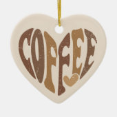 Het hart van de koffieliefhebber keramisch ornament (Voorkant)