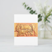 Het hart van de kudde: Elephant Family Portrait Briefkaart (Staand voorkant)