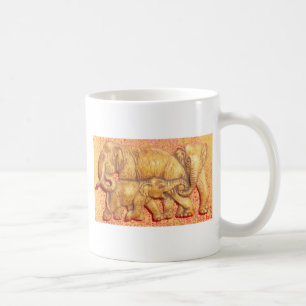 Het hart van de kudde: Elephant Family Portrait Koffiemok