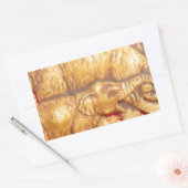 Het hart van de kudde: Elephant Family Portrait Rechthoekige Sticker (Envelop)