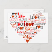 Het Hart van de liefde Briefkaart (Voorkant / Achterkant)