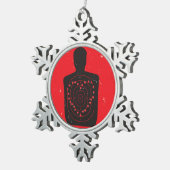 Het Hart van de Praktijk van het doel Tin Sneeuwvlok Ornament (Rechts)