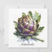 Het hart van de tuin: artisjok in Waterverf (Voorkant)