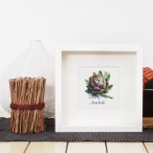 Het hart van de tuin: artisjok in Waterverf Poster
