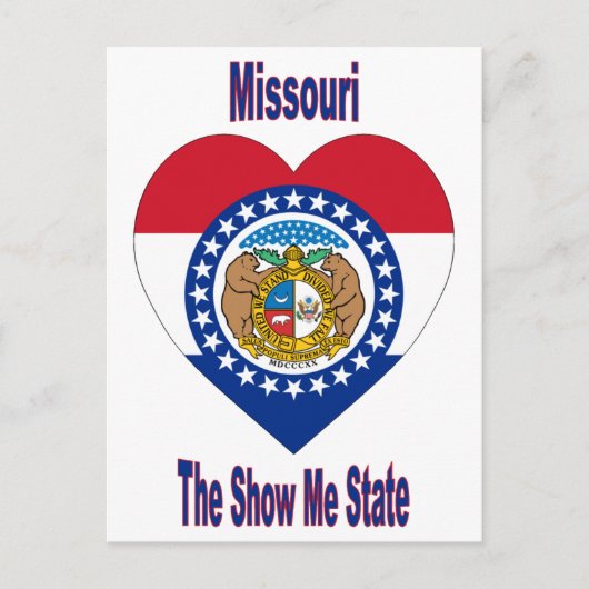 Het Hart van de Vlag van Missouri Briefkaart (Voorkant)