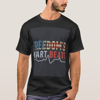 Het hart van de vrijheid slaat t-shirt