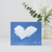 Het hart van de wolken in de lucht briefkaart (Staand voorkant)