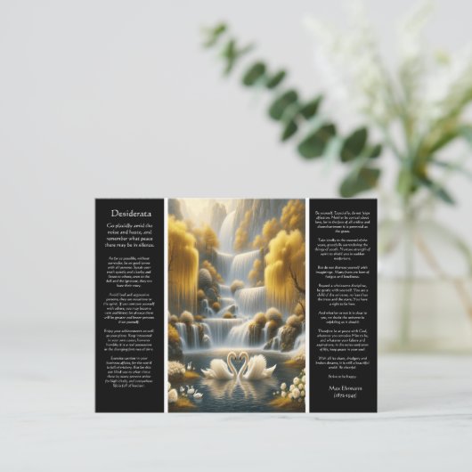 Het hart van Desiderata Valley, de omhelzing van S Briefkaart (Staand voorkant)