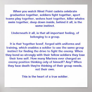 Het hart van een ware soldaat poster