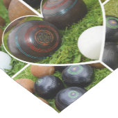 Het hart van gazon kommen: een  fotocollage korte tafelloper (Hoek)