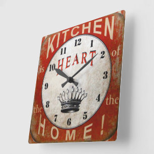 Het hart van het huis. vierkante klok