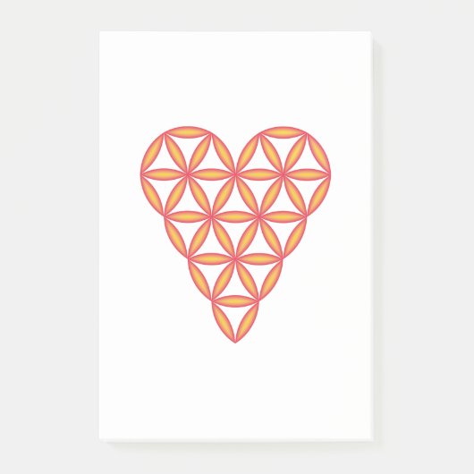 Het hart van het leven - Oranje/3D. Post-it® Notes (Voorkant)