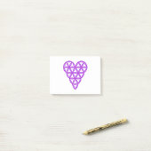 Het hart van het leven - Paars/3D. Post-it® Notes (Op bureau)