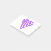 Het hart van het leven - Paars/3D. Post-it® Notes (Schuin)