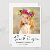 Het Hart van het Manuscript van de calligrafie Afs Bedankkaart (Voorkant / Achterkant)