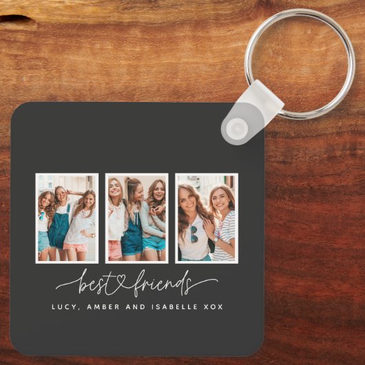 Het hart van het script schattig moderne multi-fot sleutelhanger (Achterkant)