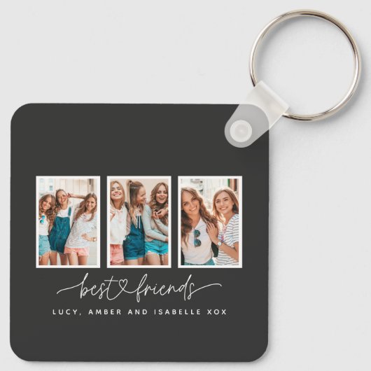 Het hart van het script schattig moderne multi-fot sleutelhanger (Achterkant)