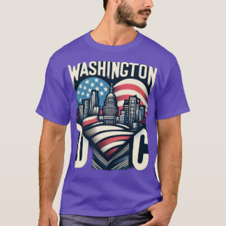 Het hart van het woord Washington DC T-shirt