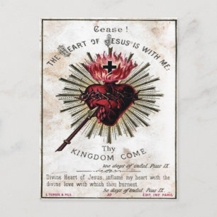 Het hart van Jezus Briefkaart