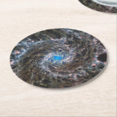 Het hart van Messier 74 Ronde Kartonnen Onderzetter (Gebogen)