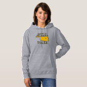 Het hart van Oklahoma | Tulsa State Map Design Hoodie (Voorkant volledig)