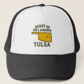 Het hart van Oklahoma | Tulsa State Map Design Trucker Pet (Voorkant)