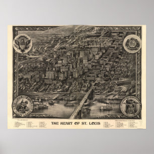 Het hart van St. Louis, 1907 Poster