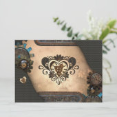 Het hart van steampunk kaart (Staand voorkant)