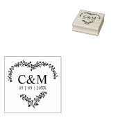 Het Hart van takken met Initialen Rubberstempel (Gestempeld)