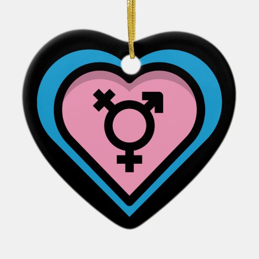 Het hart van Trans Pride Ornament (Voorkant)