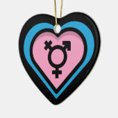 Het hart van Trans Pride Ornament (Links)