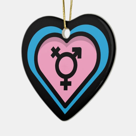 Het hart van Trans Pride Ornament (Links)