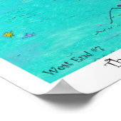 Het hart van West End #7, Roatan, Honduras Poster (Hoek)