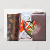 Het hart vormde de Mokken van het Handvat Briefkaart (Voorkant / Achterkant)