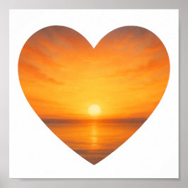 Het hart vullen met licht poster