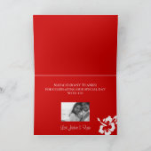 Het Hawaiiaanse Huwelijk dankt u het Rood van de Bedankkaart (Binnen)