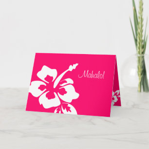 Het Hawaiiaanse Huwelijk dankt u het roze van de Bedankkaart