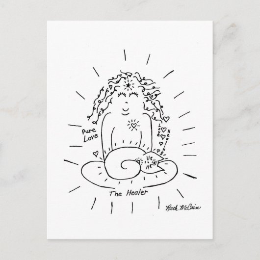 Het Healer Cat Briefkaart (Voorkant)