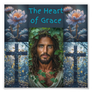 Het Heart Of Grace ontwerp 2 kleur patroon 1 Foto Afdruk