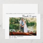 Het heart van de Moderne Minimale Kalligrafie van  Bedankkaart (Voorkant / Achterkant)